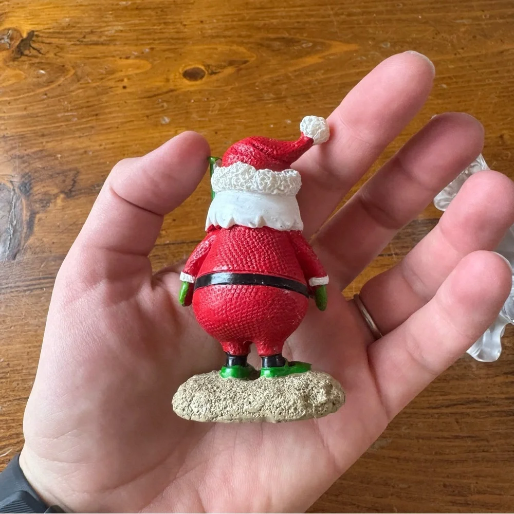 Aquarium Tank Decor Snorkeling Santa Glass Fish